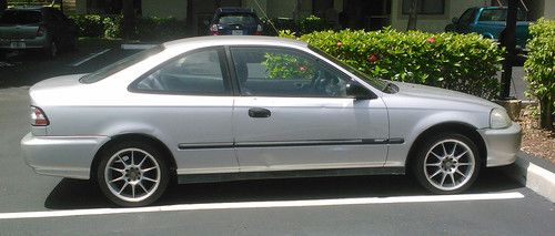 1997 Honda Civic Coupe Silver, image 3