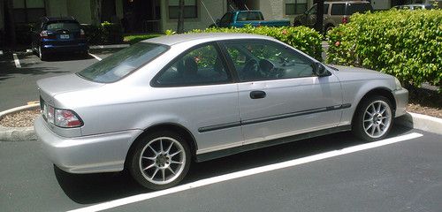 1997 Honda Civic Coupe Silver, image 4
