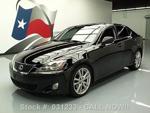 2007 lexus is250 sunroof paddle shifters blk on blk 89k texas direct auto