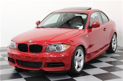 Twin turbo 09 bmw 135i coupe 10 crimson red sport package automatic trans xenons