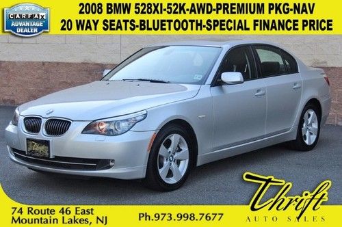 08 528xi-52k-awd-premium pkg-nav-20 way seats-bluetooth-special finance price