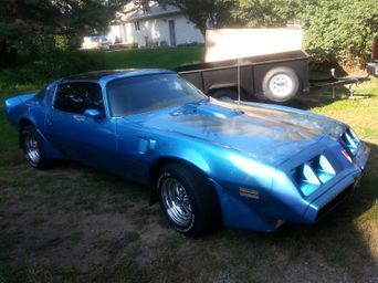 1979 pontiac trans am, t top,  400/4 speed, matching numbers, atlantis blue