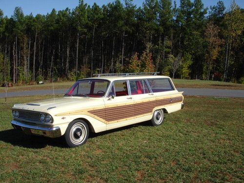 1963 fairlane squire wagon with buckets seats and consoul factory 4 speed rear