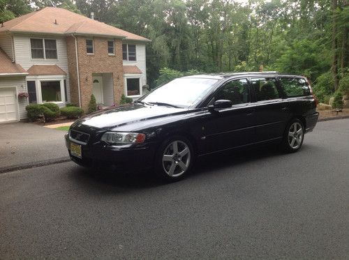 2005 volvo v70 r wagon 300 hp awd sapphire black metallic &amp; gobi tan leather