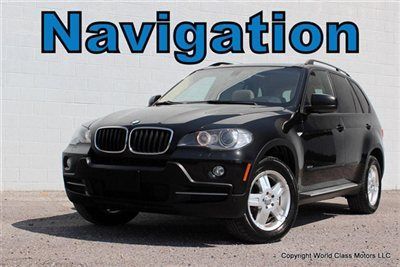 1-owner 2008 bmw x5 3.0si awd black nav pano xenon 07 09 10 x3 x6 xdrive 4wd