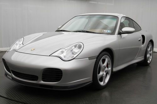 2002 Porsche 911 Turbo Coupe 2-Door Arctic Silver 6-Speed Manual, image 3