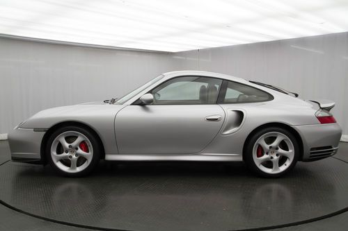 2002 Porsche 911 Turbo Coupe 2-Door Arctic Silver 6-Speed Manual, image 4