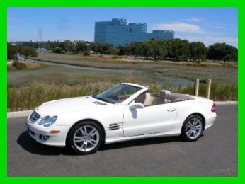 2008 sl550 low 24k miles save white tan w chesnut woodnavigation