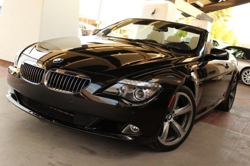 2008 bmw 650i convertable, black on black, hud, low miles, clean carfax