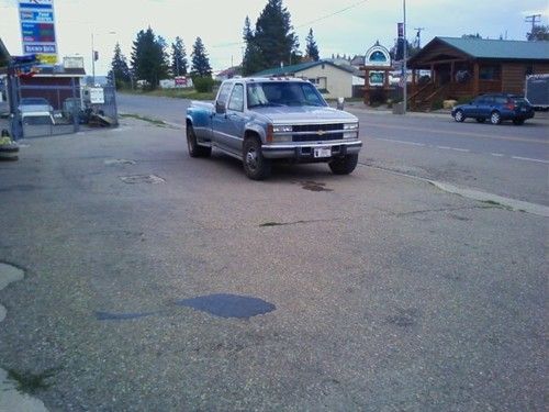 1993 chevrolet c/k 3500 4&amp;4 turbo diesel silverado paint light metalic blue &amp; si