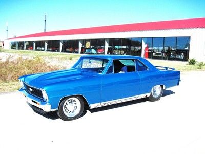 1966 blue chevy pro street nova