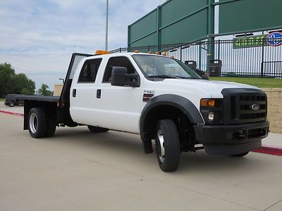 2009 f0rd f-550 crew cab flat bed and fully service texas own and one owner
