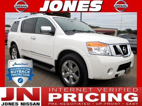 2012 nissan armada 2wd platinum - blizzard - warranty - low miles