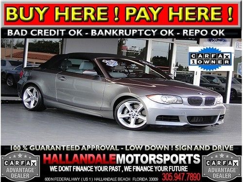 We finance &#039;09 1 series convertible 1 owner low miles leather alloy wheels and .