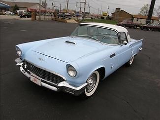 1957 blue convertible w/ hardtop