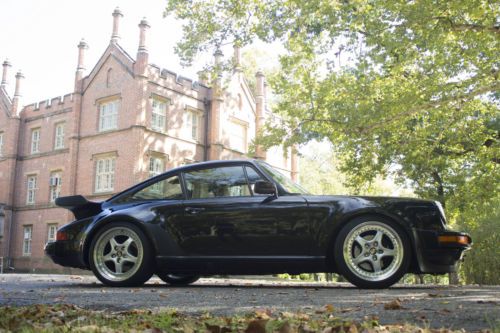 1987 porsche 911 turbo 930 carrera coupe 2-door 3.3l black w/ tan interior