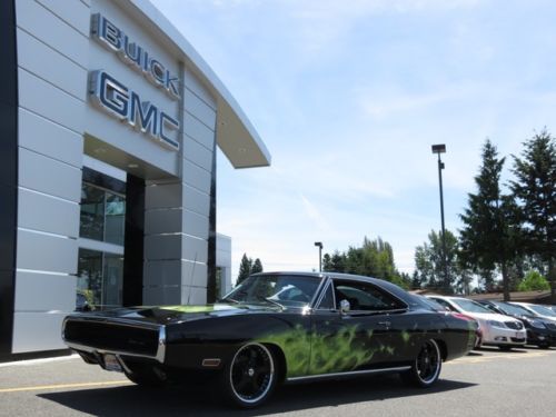 1970 DODGE CHARGER 500 WITH AMAZING BODY& STUNNING BLACK PAINT ! OFF-THE-CHART !, image 3