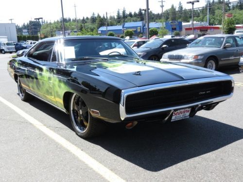 1970 DODGE CHARGER 500 WITH AMAZING BODY& STUNNING BLACK PAINT ! OFF-THE-CHART !, image 9