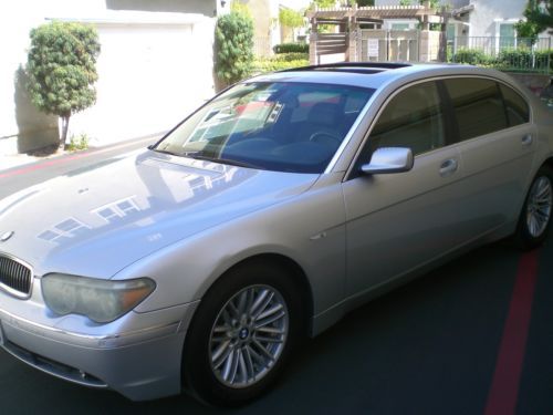 Super clean 2004 bmw 745li silver w / black interior