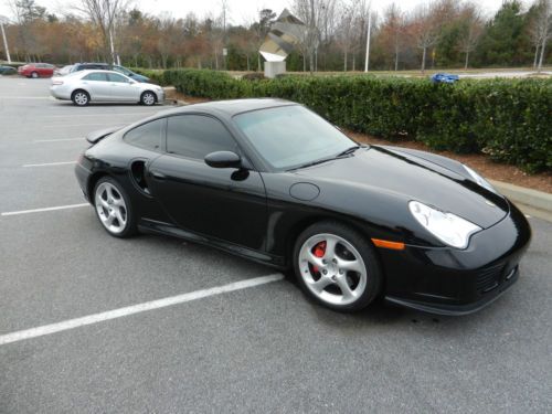 Porsche 911 twin turbo 996 2dr coupe black 6sp - 490hp tune - 47k miles carrera