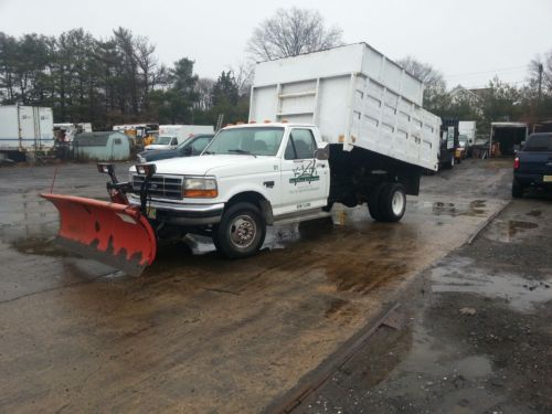 1997 ford f-450 7.3 w/ western snow plow &amp; woodchipper