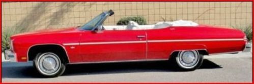 75 chevrolet caprice convertible 5-new tires matching #&#039;s