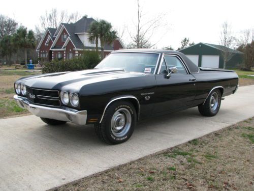 1970 el camino ss 454 triple black 4 speed driver cruiser hot street rat rod