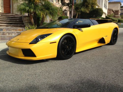 2005 lamborghini murcielago roadster 5k mi e-gear giallo orion 1 owner no drama!