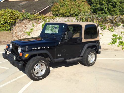 2000 jeep wrangler 4.0l black w/tan hardtop