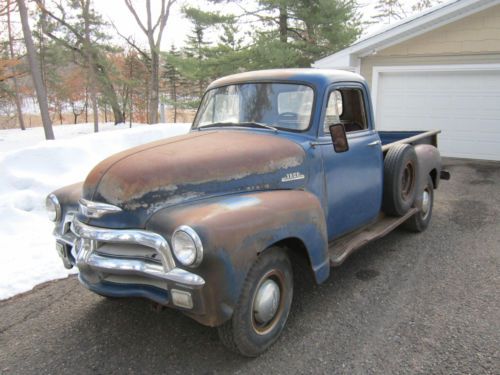 Vintage Original 1954 54 Chevy 3600 Pickup Truck 3 Window Farm Truck patina, image 2