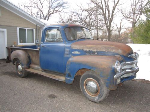 Vintage Original 1954 54 Chevy 3600 Pickup Truck 3 Window Farm Truck patina, image 3
