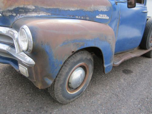 Vintage Original 1954 54 Chevy 3600 Pickup Truck 3 Window Farm Truck patina, image 8
