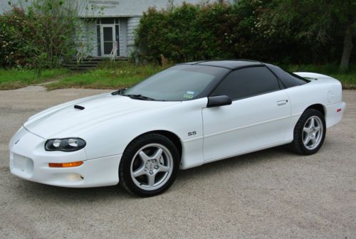 98 camaro ss true slp arctic white t top leather ls1 tx super clean no rust ws6