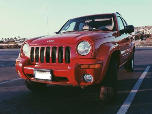 2002 jeep liberty limited edition 4dr 4x4, color red