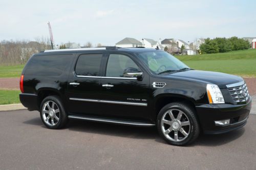 1 owner black 2011 cadillac escalade esv awd luxury collection dvd new tires
