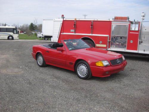 1992 mercedes 500sl red with black leather
