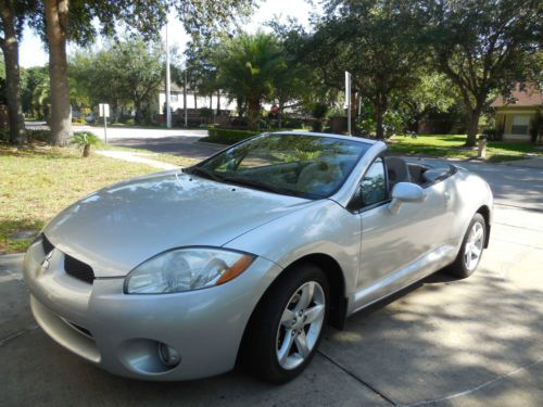 2008 mitsubishi eclipse syder gs convertible silver with gray interior manual