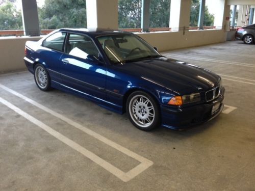 1995 bmw m3 base coupe 2-door 3.0l e36 s50 avus blue 61600 miles