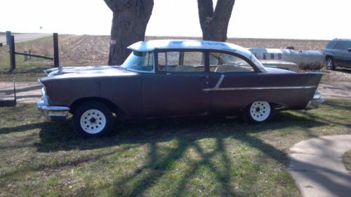 1957 chevy 150 2 door post factory v8 &amp; 4 speed no motor, no trans