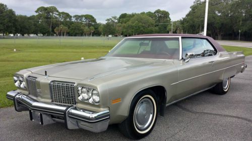 1974 oldsmobile ninety-eight factory a/c mint condition 455 engine tiffany clock