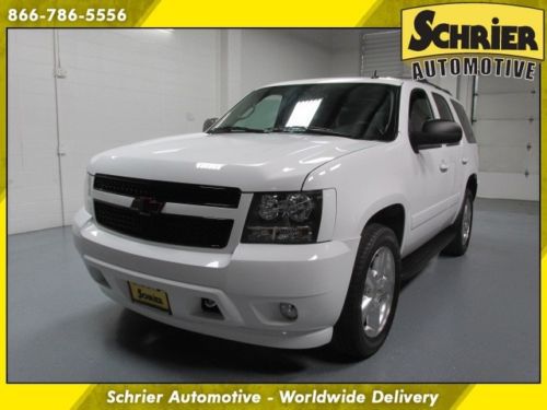 11 chevy tahoe ltz white 4x4 lane departure system power liftgate 7 passenger