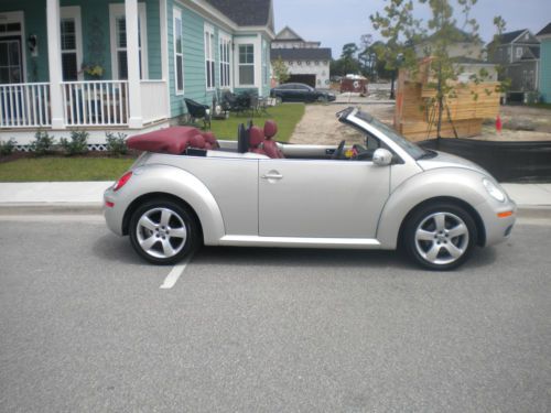 Vw, convertible, champagne, burgandy, beetle