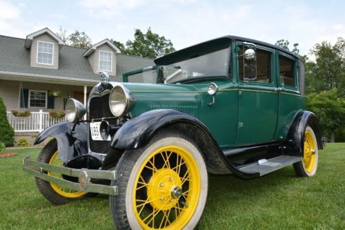 1928 model a ford fordor leatherback