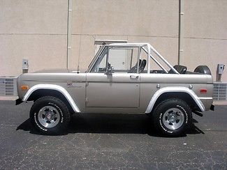 1972 tan! bronco, 4x4, 302 v8, 4-speed, removable hardtop, rhino lined, texas