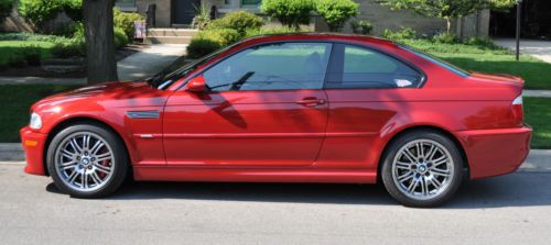 2003 e46 m3 smg imola red 29k miles brembos full maintenance mint