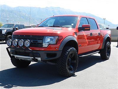 Ford f150 svt raptor crew cab custom wheels tires light bar leather 6.2 auto tow