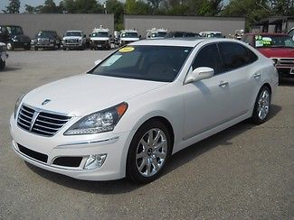 2011 hyundai equus v8 pearl white with beige leather,navigation 47k miles