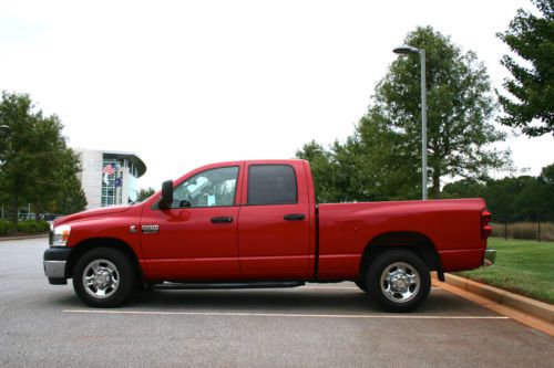 2007 dodge ram 2500 6.7 cummins diesel red quad cab automatic only 54,000 miles!