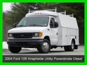 2004 ford e-350 10ft enclosed knapheide utility box 6.0l powerstroke diesel ac