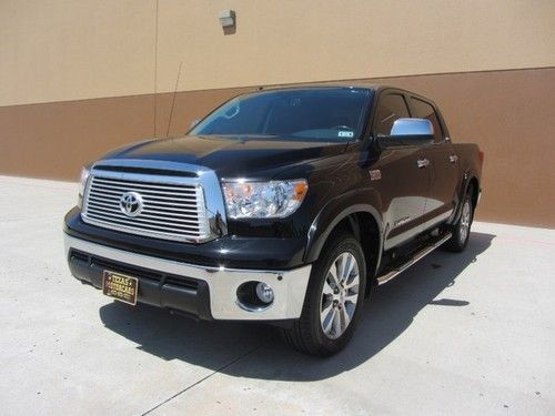 Tundra~platinum~crewmax~4x4~nav~rcam~red rock htd/cld lea~20s~tv/dvd~roof